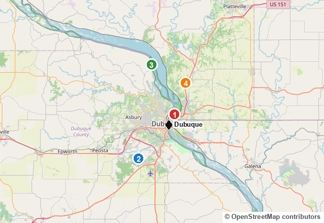 Campsite map for Dubuque