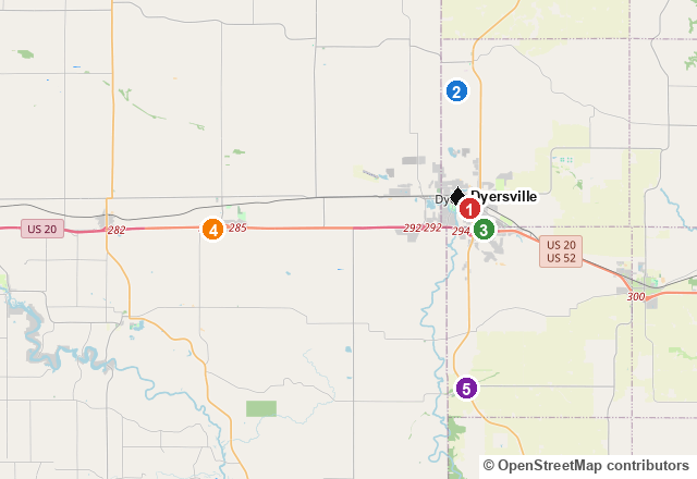Campsite map for Dyersville