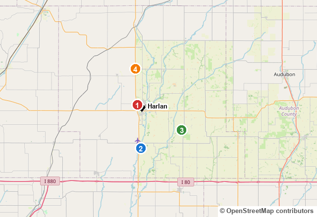 Campsite map for Harlan