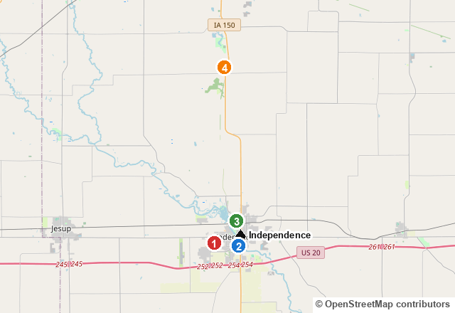 Campsite map for Independence