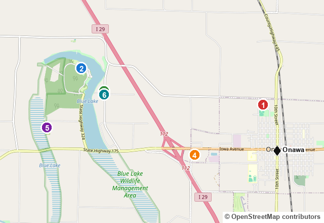 Campsite map for Onawa